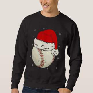 Christmas Baseball Ball Santa Hat Xmas Boys Catche Lång Ärmad Tröja