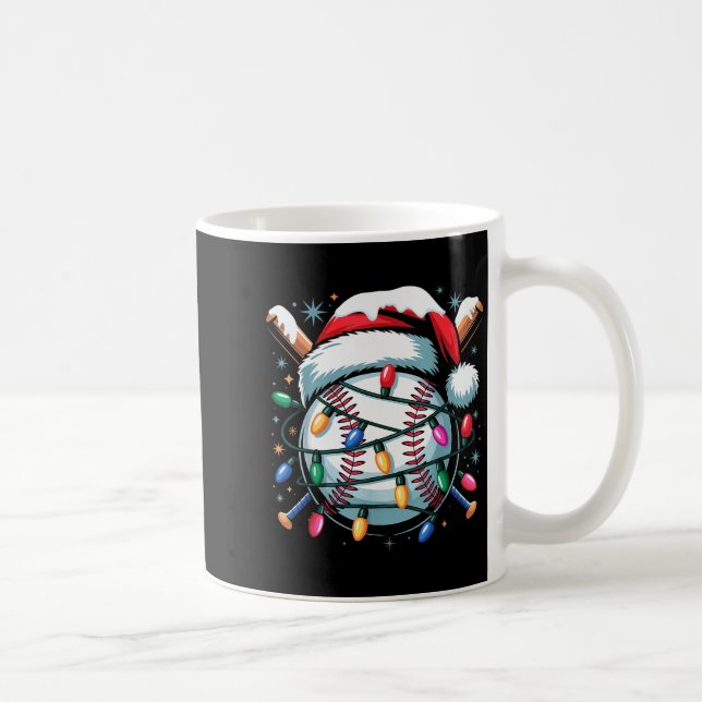Christmas Baseball Boy Youth Kid Men Santa Hat Xma Kaffemugg (Höger)