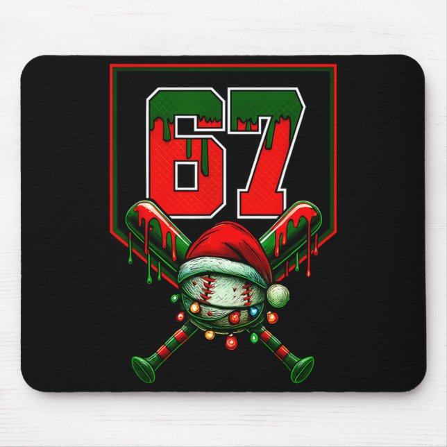 Christmas Baseball Drip Number 67 Player Or 67th B Musmatta (Framsidan)