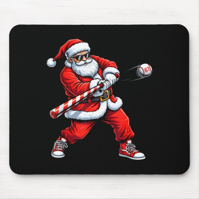 Christmas Baseball Player Santa Funny Xmas Boys Me Musmatta (Framsidan)