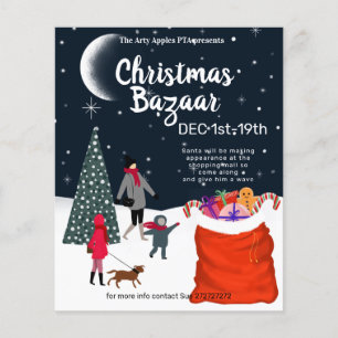christmas Bazaar Kom och se Tomt leksak Flygblad