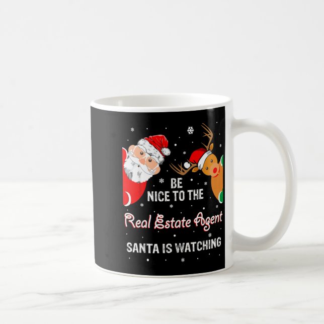 Christmas Be Nice To The Real Estate Agent Santa  Kaffemugg (Höger)