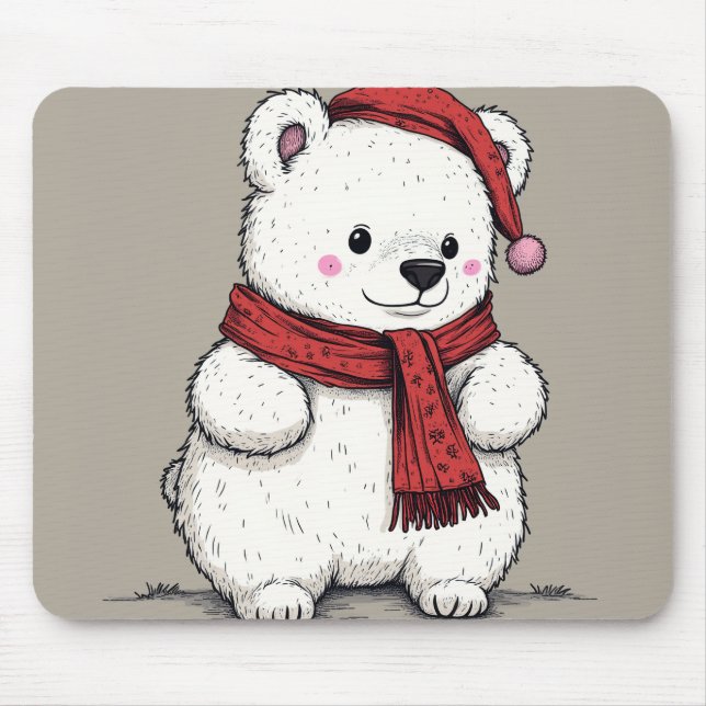Christmas Bear Mouse Pad Musmatta (Framsidan)