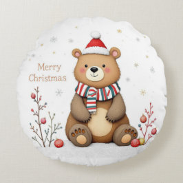 Christmas Bear Rund Kudde