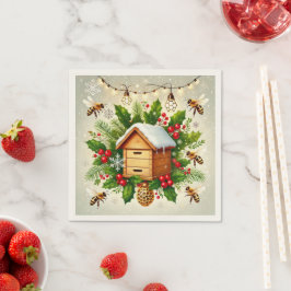 Christmas Beekeeping Holiday Napkins Pappersservett