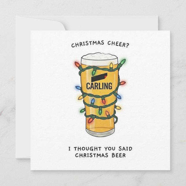Christmas Beer Card - perfect for a beer lover! Julkort (Framsida)