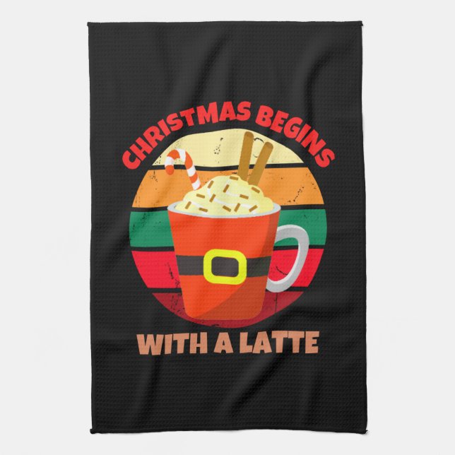 CHRISTMAS BEGINERAR MED EN LATTE KÖKSHANDDUK (Vertikal)