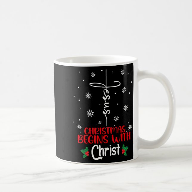 Christmas Begins With Christ Religious Christmas X Kaffemugg (Höger)
