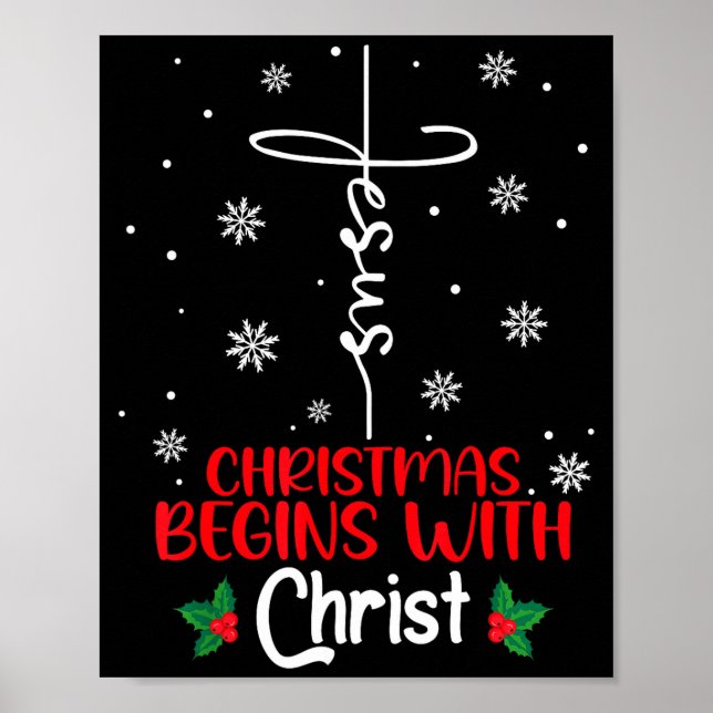 Christmas Begins With Christ Religious Christmas X Poster (Framsidan)