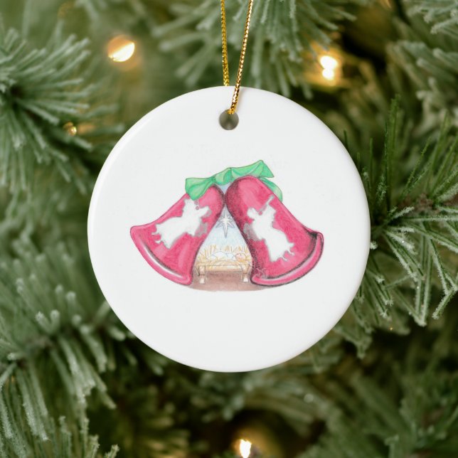 Christmas Bell Creche Julgransprydnad Keramik (Träd)