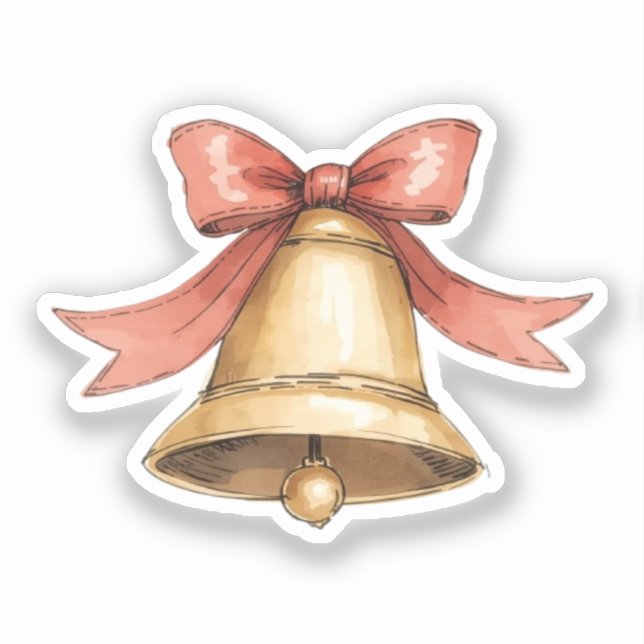 Christmas Bell Sticker Klistermärken (Framsida)