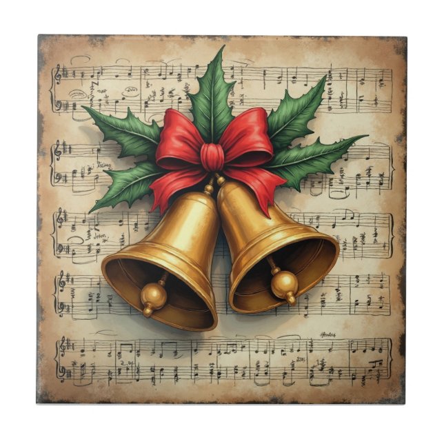 Christmas Bells on Sheet Music, Kakelplatta (Framsidan)