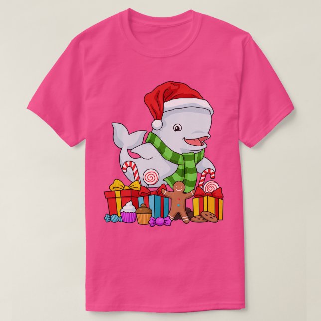 Christmas Beluga Whale Gift Kids Christmas Gift Me T Shirt (Design framsida)