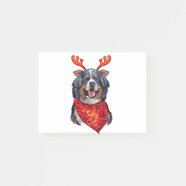 Christmas Bernese Mountain Dog Post-it Block (Framsida)