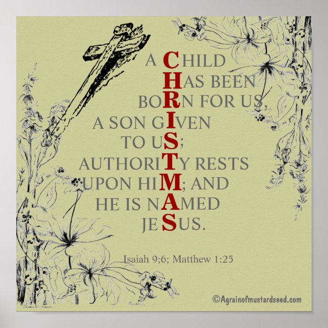 CHRISTMAS betydelse Poster (Framsidan)