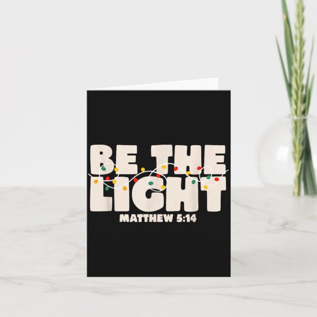 Christmas Bible Verse Be The Light Matthew 5_14  Kort (Framsida)