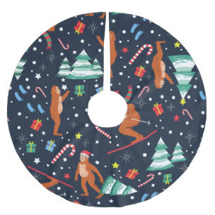 christmas bigfoot sasquatch Santa yeti Julgransmatta Borstad Polyester