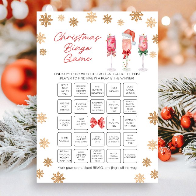 Christmas Bingo Game Julkort (Bingo Game Christmas Game Card)