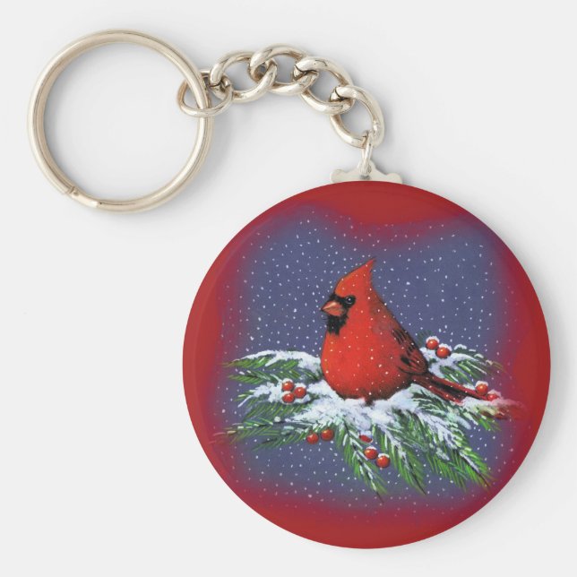 CHRISTMAS BIRD: CARDINAL: ART NYCKELRING (Framsidan)
