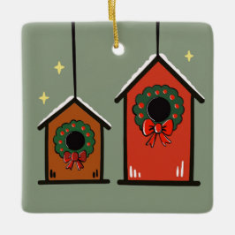 Christmas Birdhouses Ornament – Cozy Minimal 