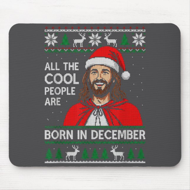 Christmas Birthday Humor Funny Jesus Born In Decem Musmatta (Framsidan)