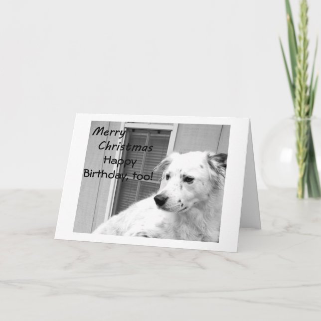 CHRISTMAS BIRTHDAY ÖNSKEMÅL KOM SANT HELGKORT (Framsida)