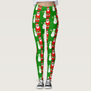 "christmas black african jultomten snögubbe gullig leggings