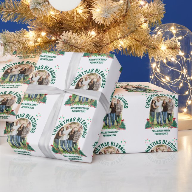 CHRISTMAS BLESSINGS FAMILY REUNION Matching Group Presentpapper (Helgdagar)