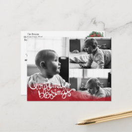 Christmas Blessings Helg Vykort