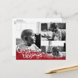 Christmas Blessings Helg Vykort