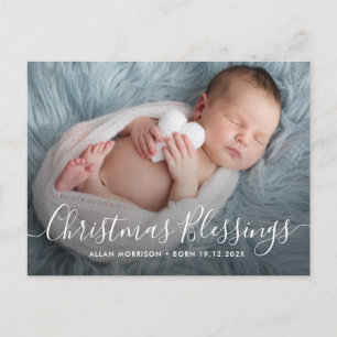 CHRISTMAS BLESSINGS-helgdag födelsetillkännagivand Vykort