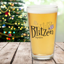 Christmas Blitzen Funny Reindeer Purple Glass