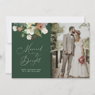 christmas blommigt Newlyweds bröllop meddelande