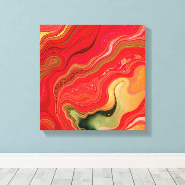 Christmas Bloom Frequencies Abstract Energy Canvas (Insitu (trägolv))
