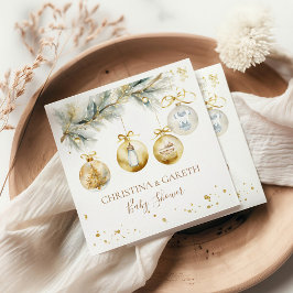 Christmas Boho Merry Little Baby Shower Pappersservett