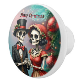Christmas Bone Romance, A festive skeleton couple. Knopp