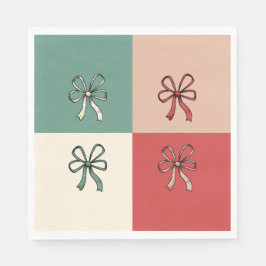 christmas bow conquette pappersservett
