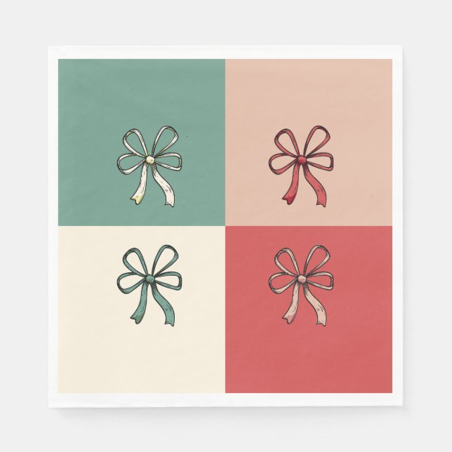 christmas bow conquette pappersservett (Framsidan)