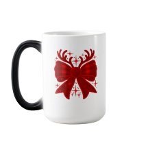 Christmas Bow Plaid Pattern Red