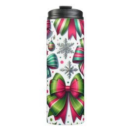 Christmas Bows Tumbler – Festive Gift for Women