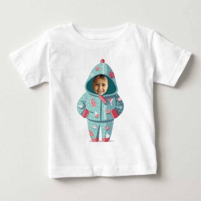 Christmas Boy Face Personalized  T Shirt (Framsida)