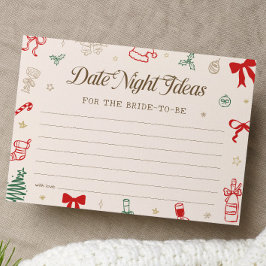 Christmas Bridal Shower Date Night Ideas Card Inbjudningar