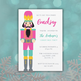 CHRISTMAS BRIGHT ROSA NUTCRACKER PARTY HELGDAG INBJUDNINGAR
