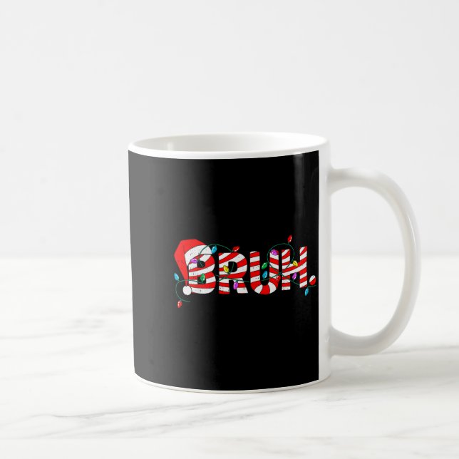Christmas Bruh Candy Cane Santa Hat Xmas Slang Mem Kaffemugg (Höger)