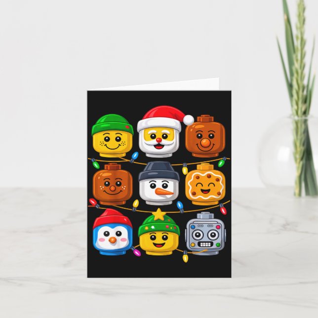 Christmas Building Crew Costume Master Builder Blo Kort (Framsida)