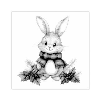 Christmas Bunny Cute Stämpel
