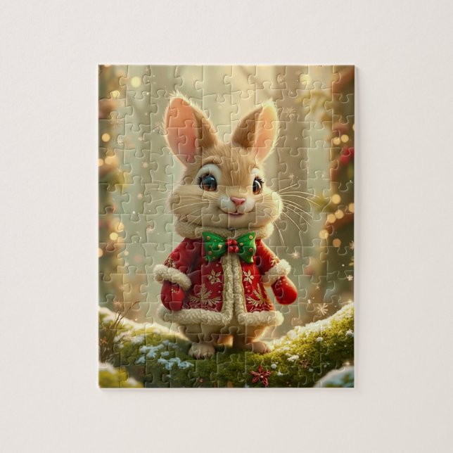 Christmas Bunny Puzzle Pussel (Vertikal)