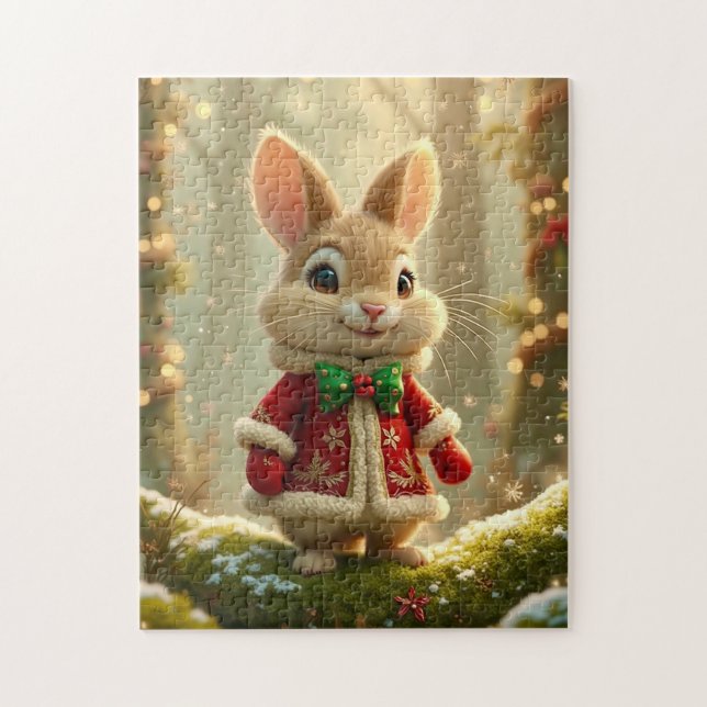 Christmas Bunny Puzzle Pussel (Vertikal)