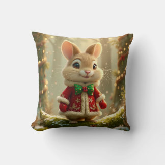 Christmas Bunny Throw Pillow Kudde