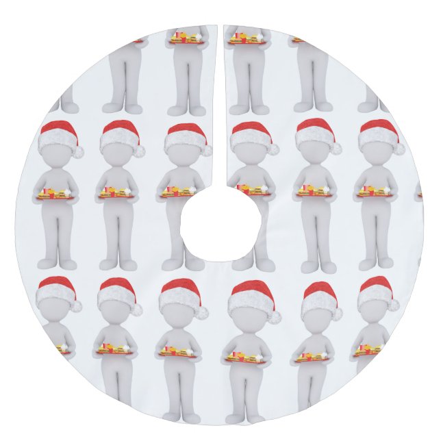 christmas burger Santa Julgransmatta Borstad Polyester (Framsidan)